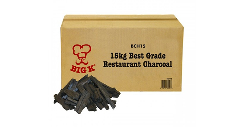 big k - 15kg flama restaurant grade charcoal (bch15)