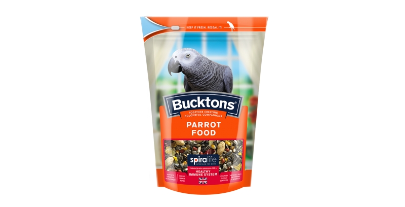 bucktons parrot with spiralife
