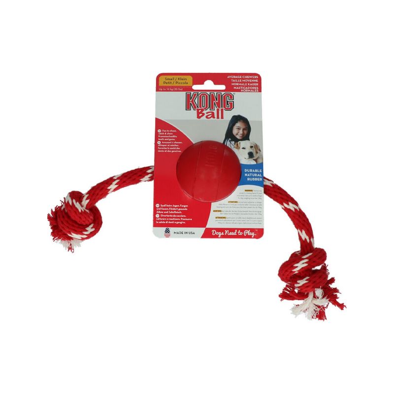 KONG Ball with Rope Small