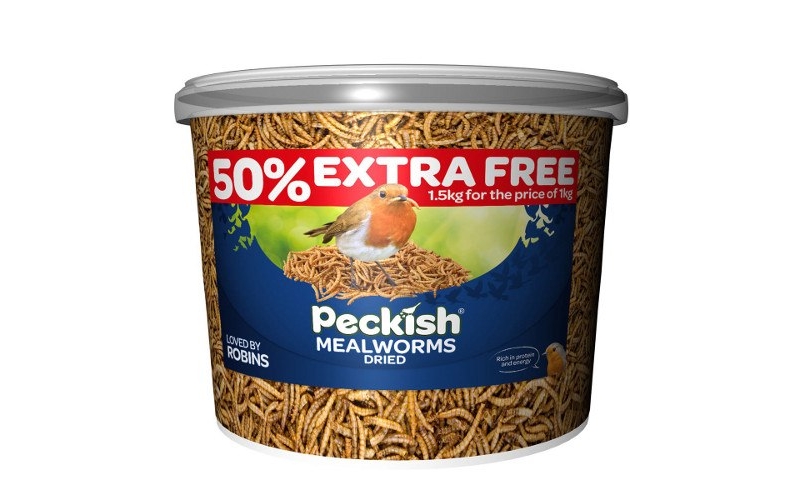 peckish mealworms - 1kg tub + 50%xf