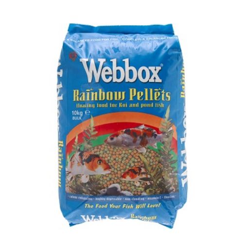 Webbox Rainbow Koi and Pond Fish Pellets - 10kg