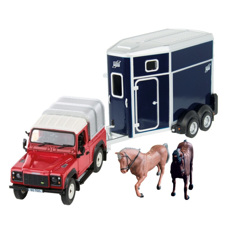 Britains Farm Toys Land Rover Horse Set