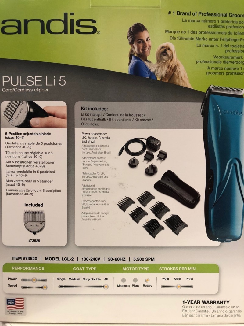 Andis Pulse Li5 Adjustable Blade Cordless Cli