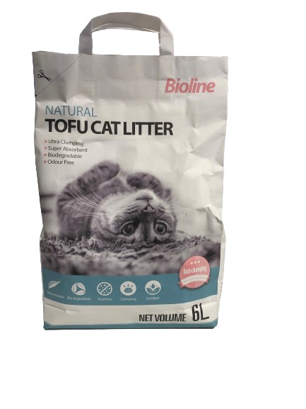 Bioline natural tofu cat litter - 6L