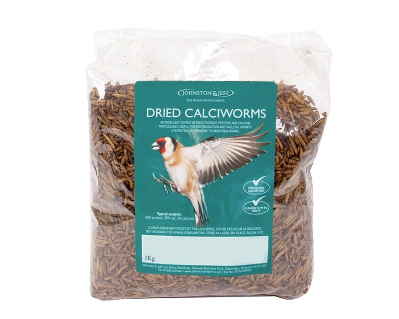 johnston & jeff dried calciworms - 1kg
