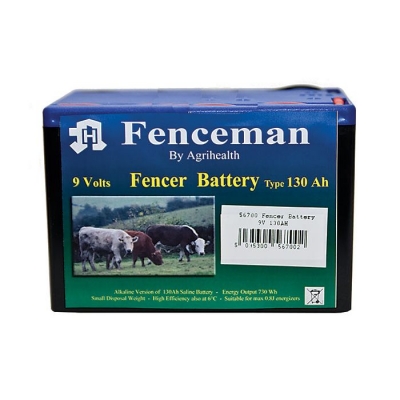 fenceman battery 9v 130ah alkaline