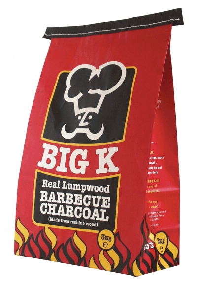 big k lumpwood charcoal - 3kg