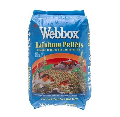 webbox rainbow fish koi pond pellets - 10kg