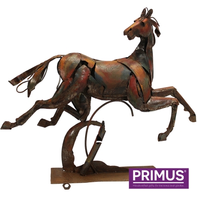 the running horse metal sculpture