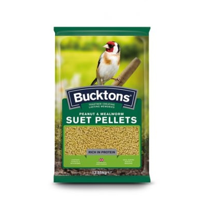 bucktons peanut and mealworm suet pellets - 12.55kg