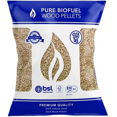 pure biofuel wood fuel & cat litter wood pellets - 15kg