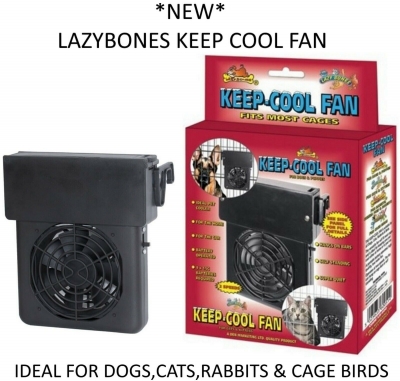 lazy bones cool fan for crates / cages - for dog, cat, caged bird, small animals