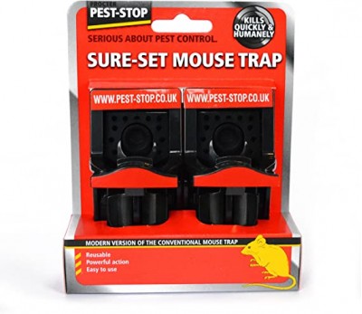 pest stop sure-set mouse trap x 2 pack