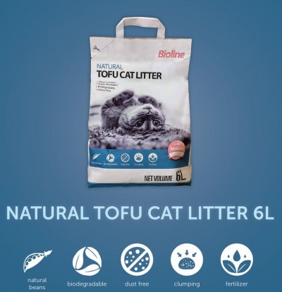Bioline natural tofu cat litter - 6L